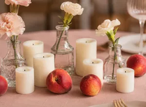 (Set of 8) Electric candles (4)  2in (4) 3in