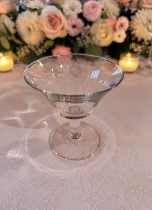 Clear glass small Liqueur luxurious oval Glass (4 in tall, 4 in wide)