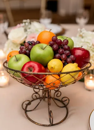 Vintage Bronze Pedestal Fruit Bowl