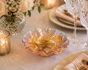 Statement Carnival Glass Bowl