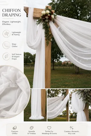 White Chiffon Drapping