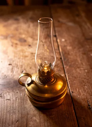 Vintage Miniature Oil Lamp