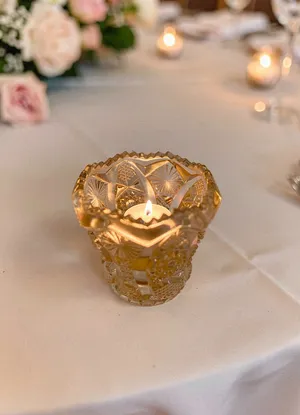 Clear Glass Tea Light Holder