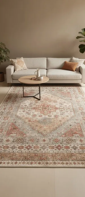 Vintage timeless ceremony or aisle Rug (5x7)