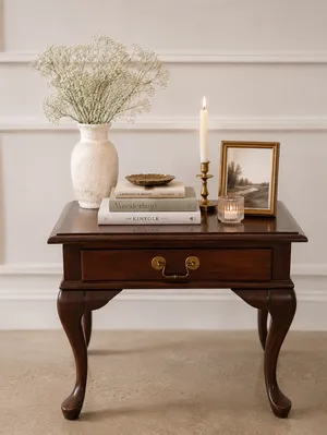 Classic rustic timeless 2 Piece Dark Wood Stand