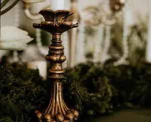  (set of 3) Various Sized Candle Holders  there are 3 different sizes of taper candle holders (8 cm/ 3.15 inches, 7 cm/ 2.76 inches, 5.51 inches and 16 cm/ 6.3 inches)