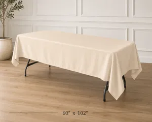 60x102 beige rectangle table cloth
