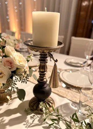Statement Silver Candle Stick