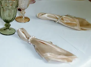 Set of 6 Gold And Pearl Napkin Holders
