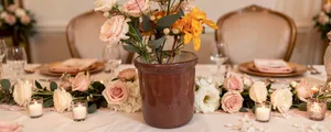 Modern Minimalistic Ceramic Brown Vase with With Inside 