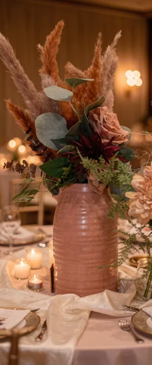 Tall Peach Vase
