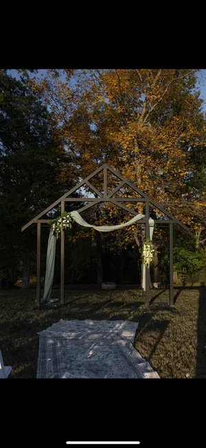 Romantic Green Arch Fabric