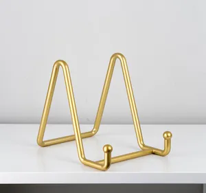 Plate Display Stand - 3 Inch Holder + Metal Frame for Picture, Decorative Plate, Photo Easel, Tabletop Art