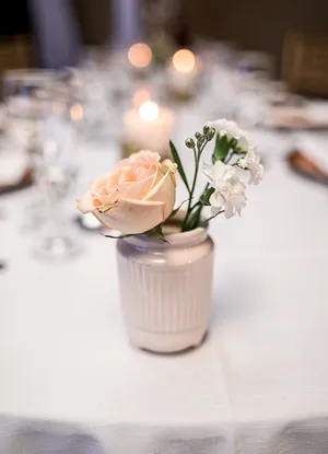 Vintage White Vase (3.5 in tall)
