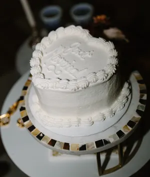 Marble Cake Stand with gold stand