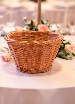 Woven Wicker Basket (4 in tall, 5 in wide)