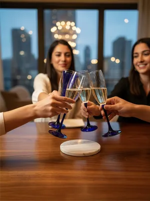 Cobalt Champagne Flutes