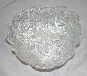 Indiana Glass Loganberry Amber Carnival Bon Bon Dish
