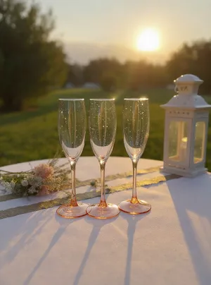 Pink Champagne Flutes