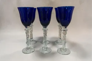 Cobalt Blue Cordial Glasses