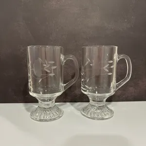 Footed Etched Mugs