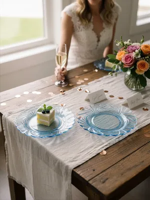 Blue Depression Salad/ Dessert Plates