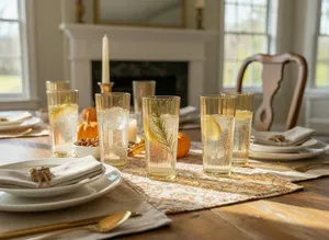 Amber / Yellow Tumblers / High Ball Glasses