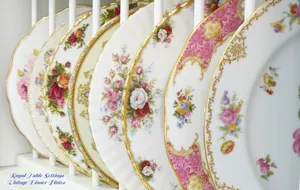 Mismatched Vintage Dinner Plates