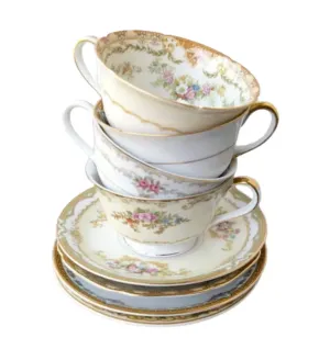 Mismatched Vintage Teacup & Saucer