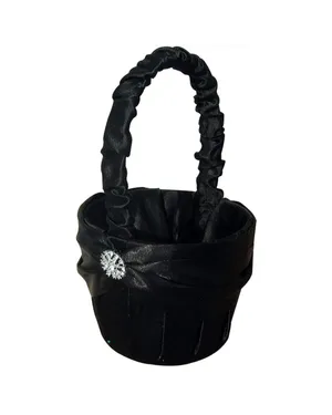 Black Flower Girl Basket