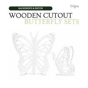 Wooden Butterfly Cutout Set