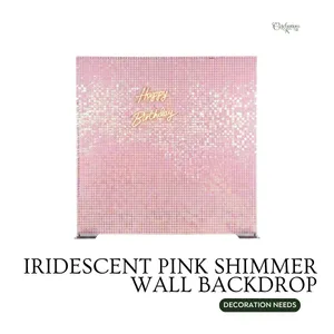 Iridescent Pink Shimmer Wall Backdrop