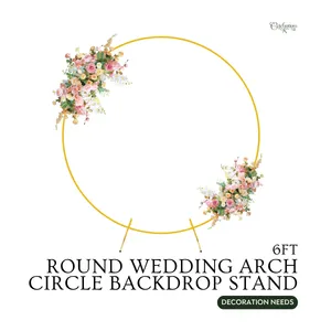 Round Wedding Arch Circle Backdrop Stand 