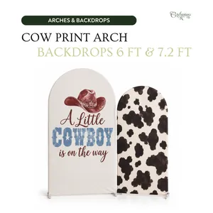 Cow Print Arch Backdrop Covers – 6 ft & 7.2 ft