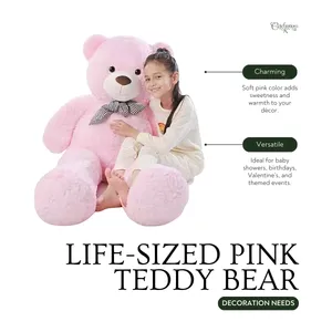 Life-sized Pink Teddy Bear