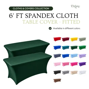 6 ft Fitted Spandex Rectangle Table Cover