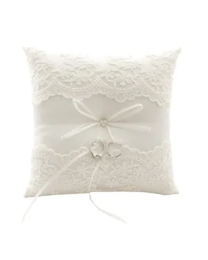White Ring Bearer Pillow 
