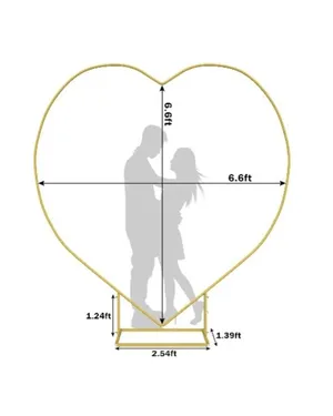 Heart Back Drop  with Sand Bags