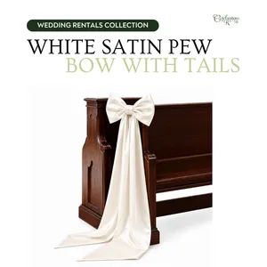 White Satin Pew Bow