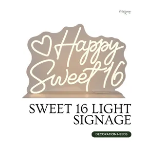 Glowing Sweet 16 Light Display