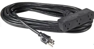 Extension Cord | 25' Black Triple End