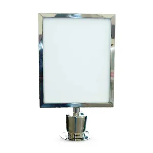 Sign Holder | Attachment For Traditional Chrome Stanchion