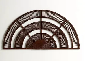 AMANDA Queen Rattan Headboard Bed