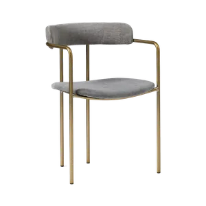 KATRIN Lennox Grey+Brass Dining Chair