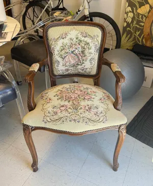 AMANDA Antique Needle Point Chair