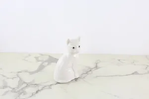 Vintage Ceramic White Cat