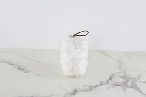 Glass Jar With Cotton Balls