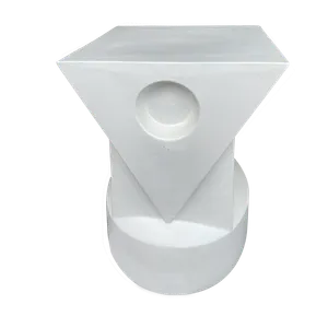 KATRIN White Geometric Side Table