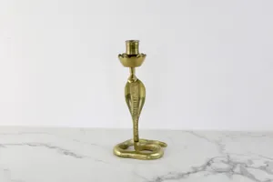 Brass Snake Candlestick Holder