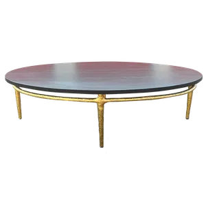 KATRIN Black+Gold Oval Coffee Table